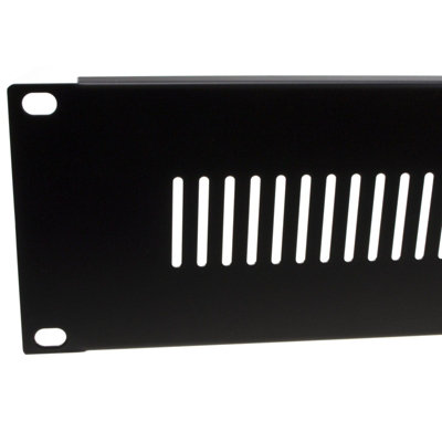 Kenable Blanking Plate Vented 2U For Comms Data Cabinet Rack 19 Inch Black from B&Q