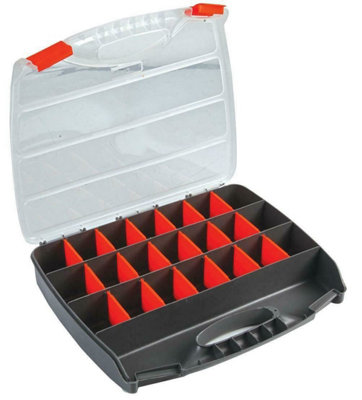 Duratool Multi Compartment Organiser Storage Plastic Box Bands Craft Nail Art Beads Gems