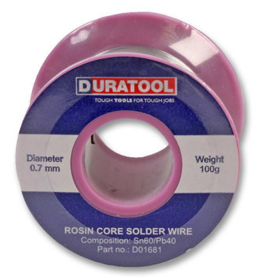 Duratool  60/40 Solder Wire0.7mm100G from B&Q