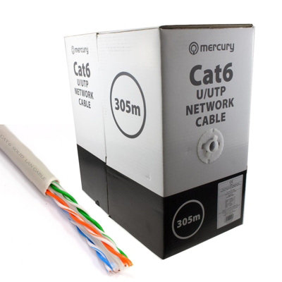 Kenable Cat6 Utp Copper Ethernet Networking Reel Gigabit Cable 305M from B&Q