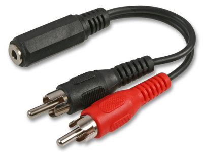 ProSignal Pro Signal3.5mm Stereo Jack Socket To 2X Phono (Rca) Plugs Adaptor Lead from B&Q