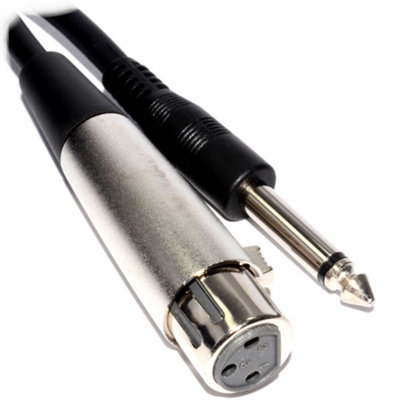 Kenable 6.35mm Mono Jack Plug To Xlr Socket Microphone Cable 6M from B&Q