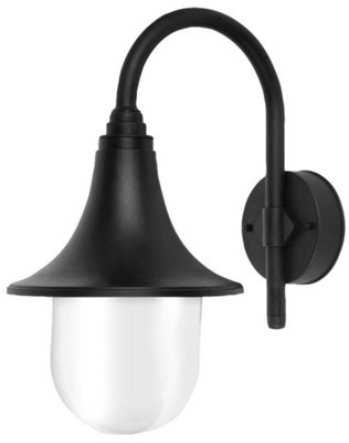 Kenable Wall-Mounted Outdoor Garden Lamp Ip44 Hanging Lantern E27 Light Black from B&Q