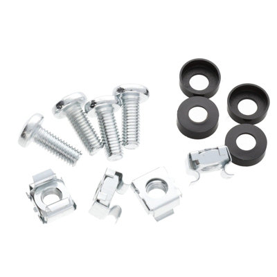 Kenable Rack Fixing Set M6 Captive Cage Nuts Bolts & Washers For Cabinet (4 Pack) Zinc from B&Q