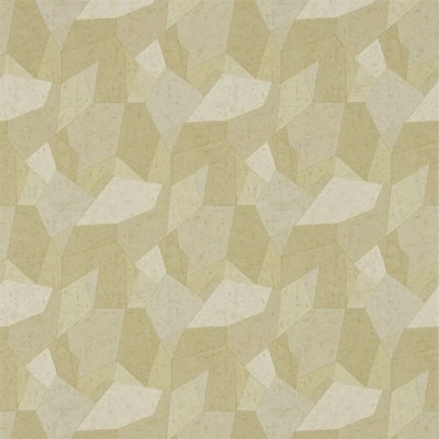 Zed Décor Prism Vinyl Cream Beige Gold Heavyweight Wallpaper from B&Q