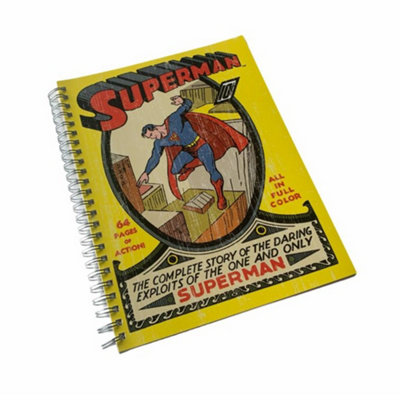 Silvine A5 Superman Comic Design Wirebound Notebook from B&Q