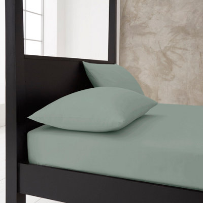 Gc Gaveno Cavailia Premium Super Soft Percale Fitted Sheet Super King Duck Egg
