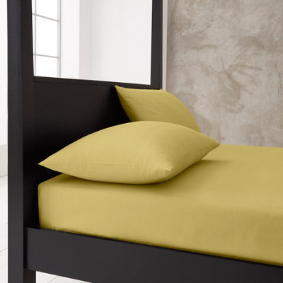 Gc Gaveno Cavailia Premium Super Soft Percale Fitted Sheet Super King Green