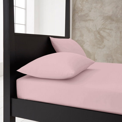 Gc Gaveno Cavailia Premium Super Soft Percale Fitted Sheet Super King Pink from B&Q
