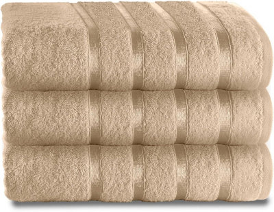 Gc Gaveno Cavailia 3 Piece Kensington Bath Sheet 80X140 Natural 500 Gsm Quick Dry & Water Absorbent Towel from B&Q