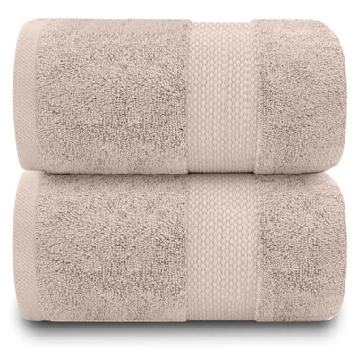 Gc Gaveno Cavailia 2Pk Miami Bath Sheet 90X140 Mocha 700 Gsm Quick Drying & Super Absorbent Bath Sheet Set from B&Q