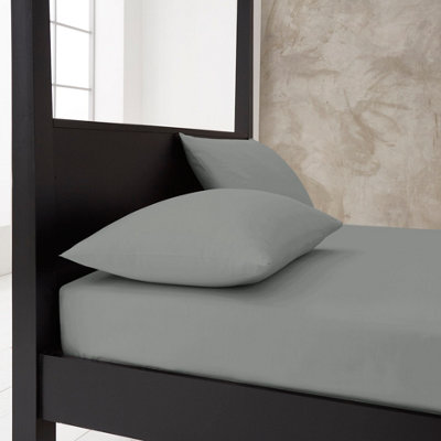 Gc Gaveno Cavailia Premium Super Soft Percale Fitted Sheet King Charcoal