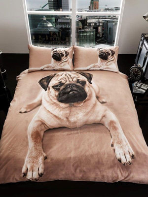  - Pug Puppy King Size Duvet Cover And Pillowcase Set