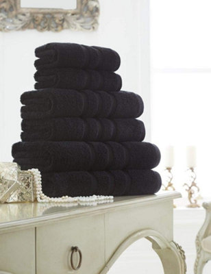 Gc Gaveno Cavailia 4 Pack Zero Twist Bath Sheet 90X140 Black Quick Absorbent & Super Soft Towels from B&Q