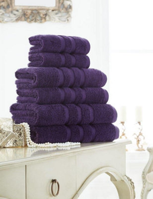 Gc Gaveno Cavailia 4 Pack Zero Twist Bath Sheet 90X140 Purple Quick Absorbent & Super Soft Towels from B&Q
