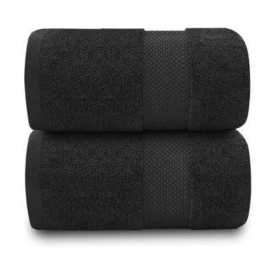 Gc Gaveno Cavailia 2Pk Miami Jumbo Bath Sheet 100X180 Black 700 Gsm Quick Drying & Super Absorbent Jumbo Bath Sheet Set from B&Q