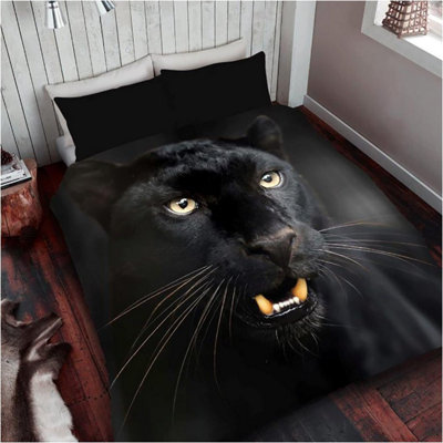 Gc Gaveno Cavailia 3D Wildlife Panther Face 150X200Cm Cosy Fleece Bed ThrowFluffy Throw Blanket For Bed from B&Q