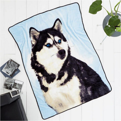 Gc Gaveno Cavailia 3D Wildlife Husky 150X200Cm Cosy Fleece Bed ThrowFluffy Throw Blanket For Bed from B&Q
