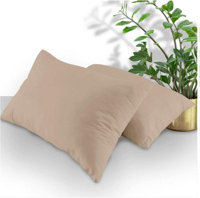 Gaveno Cavailia Plain Housewife Pillowcases NaturalPair