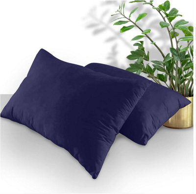 Gaveno Cavailia Plain Housewife Pillowcases NavyPair