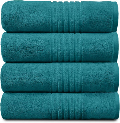 Gc Gaveno Cavailia Hampton Royal 4 Pack Jumbo Bath Sheet 80X170 Teal Egyptian Cotton Premier Super Absorbent Towel from B&Q