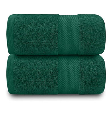 Gc Gaveno Cavailia 2Pk Miami Bath Sheet 90X140 Green 700 Gsm Quick Drying & Super Absorbent Bath Sheet Set from B&Q