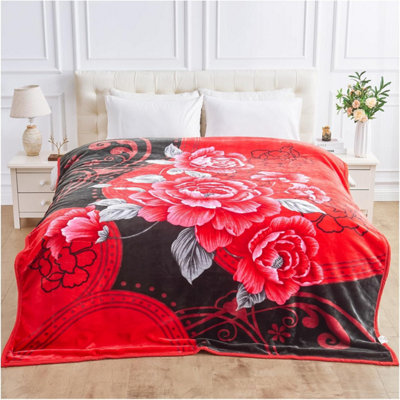 Gc Gaveno Cavailia Flower Weighted Blanket Insomnia Stress Fleece Bed Blanket 7Kg Floral Heavy Blanket For Adult (200 X 240 Cm) from B&Q