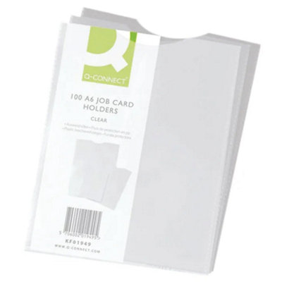 Q-Connect Card Holder Polypropylene A6 (Pack Of 100) Kf01949 from B&Q