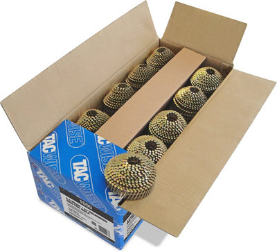 Tacwise 1009 Type 2.1X45 mm Galvanised Conical Top Coil Nails 16 Dergee Inclined 14400 from B&Q