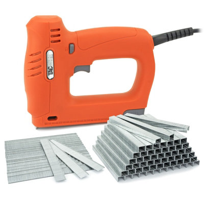 Tacwise 1703 140El Pro Electric Staple Brad Nail Gun Kit 240V Tacker T50 G 18G from B&Q