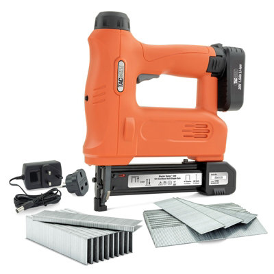 Tacwise 20V 191 Cordless Nail Staple Gun Type 91 Staples 18G 180 Nails Brad 1701 from B&Q