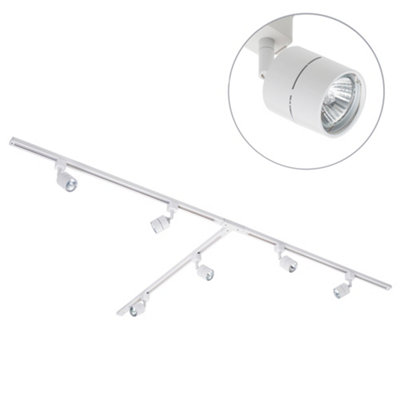 Litecraft Soho White 6 Head 3M T Shape Kitchen Ceiling Light With Led Bulbs from B&Q
