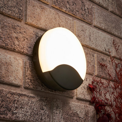 Litecraft Alford Black Round Wall Light from B&Q