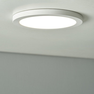 Litecraft Darly White 18 Watt Led Bathroom Ceiling Light from B&Q