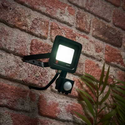 Litecraft Langton Black Outdoor Wall Flood Light With Pir Sensor from B&Q