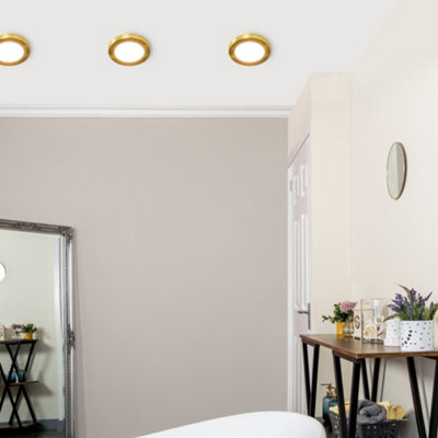 Litecraft Brass Magnetic Bezel For 6W Darly Bathroom Flush Ceiling Light from B&Q