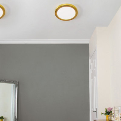 Litecraft Brass Magnetic Bezel For 18W Darly Bathroom Flush Ceiling Light from B&Q