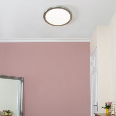 Litecraft Satin Nickel Magnetic Bezel For 24W Darly Bathroom Flush Ceiling Light from B&Q