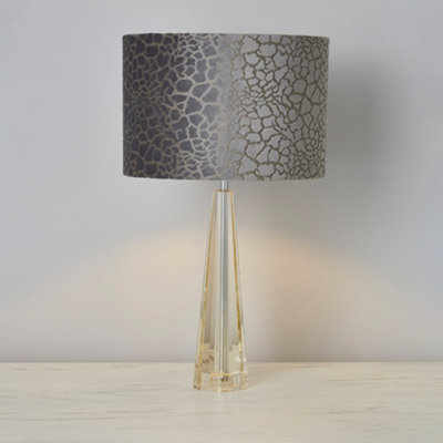 Litecraft Rafael Clear 1 Light Glass Table Lamp from B&Q