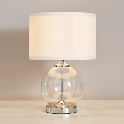 Litecraft Rhonda Chrome 1 Light Small Globe Table Lamp from B&Q