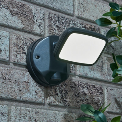 Litecraft Alma Dark Grey Outdoor Led Wall Flood Light from B&Q