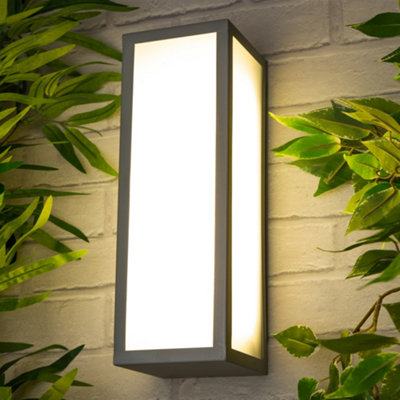 Litecraft Pictor Silver Opal Panel Outdoor Wall Light from B&Q