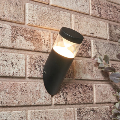 Litecraft Nura Black Modern Outdoor Angled Led Wall Light from B&Q