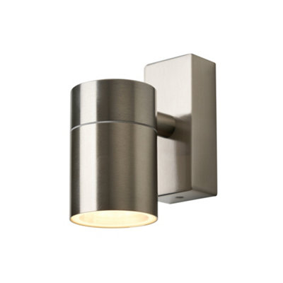 Litecraft Kenn Stainless Steel Outdoor Wall Light from B&Q