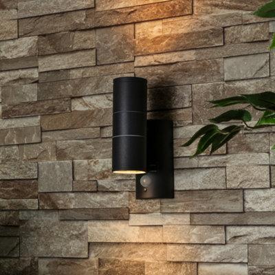 Litecraft Irela Anthracite 2 Lamp Outdoor Wall Light With Pir Sensor from B&Q