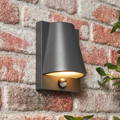 Litecraft Astrid Anthracite Outdoor Wall Light With Pir Sensor from B&Q