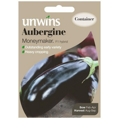 Mr Fothergills Unwins Vegetable Seeds Aubergine Moneymaker F1 from B&Q