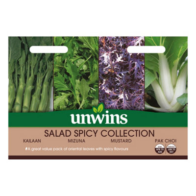 Unwins Salad Spicy Collection Pack Easy To Grow Seeds from B&Q