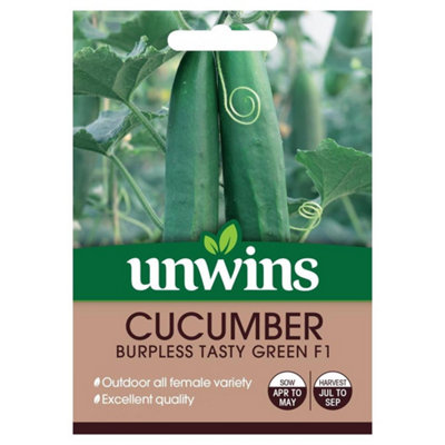 Unwins Vegetable Seeds Cucumber Burpless Tasty Green F1 Seeds from B&Q