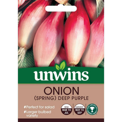 Unwins Vegetable Seeds Onion Spring Deep Purple Seeds from B&Q